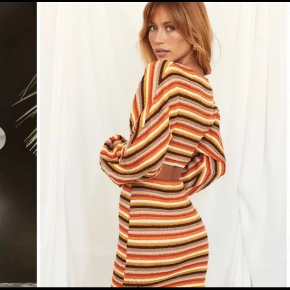 12th tribe knit stripe dress - Picture 2 of 3